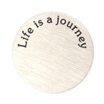 Platte "Life is a journey" Silber (Standard)