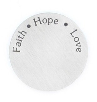 Platte "Faith Hope Love" - Glaube, Hoffnung, Liebe (Standard)