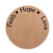 Platte "Faith Hope Love" - Rosegold (Standard)